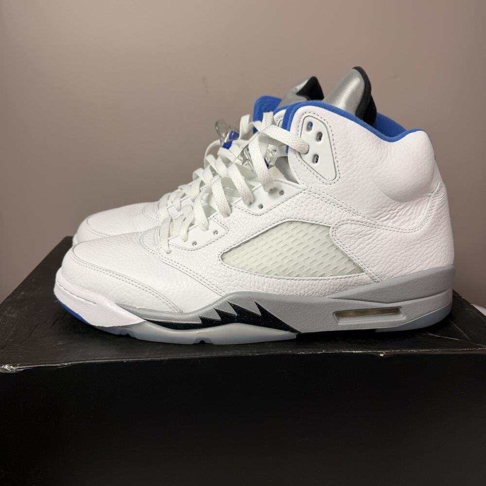 Nike Air Jordan 5 Retro Stealth 2021 Multi White Hyper Royal DD0587 140 SIze 13